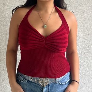 Red halter top!